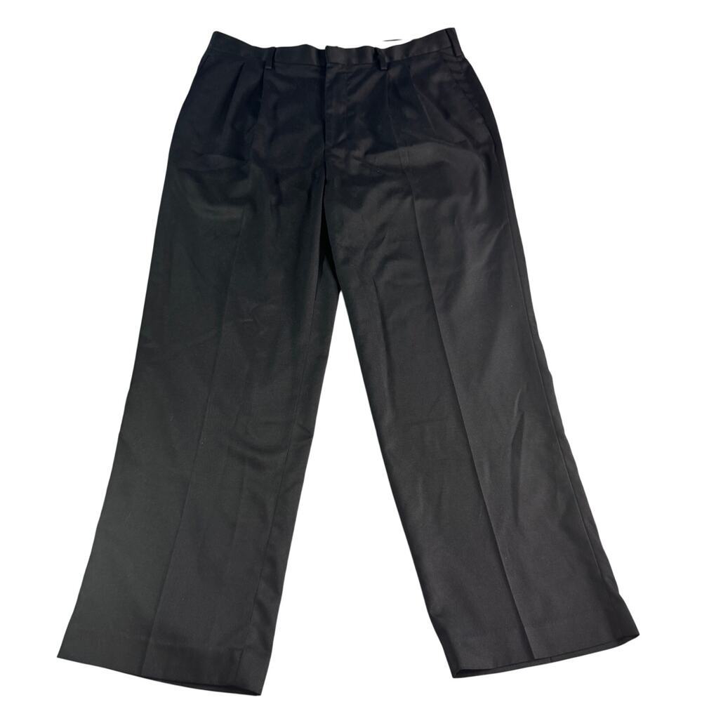 PGA Tour Dress Pants Mens 36x30 Black Flat Front Stretch Golf Career Pants